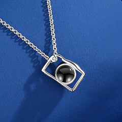 Personalisierte Foto Projektion Kette - Kamera Anhänger, Kette mit Bild