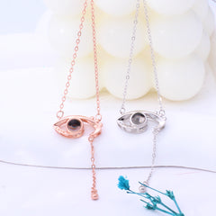 Personalisierte Foto Projektion Kette - Y-förmige Augen mit Erinnerungen