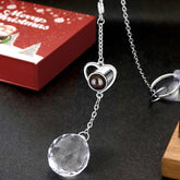 Herz Kristallanhänger mit Foto-Projektion – Personalisierte Deko & Geschenkidee für Muttertag, Weihnachten & Jubiläen