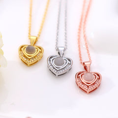 Personalisierte Foto Projektion Kette - Herz des Herz Anhänger