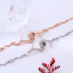 925 Silber Armband mit Foto – Personalisierte Zweige und Ranken