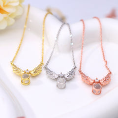 Personalisierter Schmuck mit Foto - Engel Kette und Bild Kette mit Anhänger