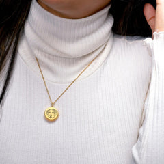 Personalisierte Asche Kette Mit Bild Gravur - Schlichter Runder Anhänger Erinnerungsstück Geschenk für Sie und Ihn