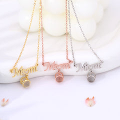 Personalisierte Foto Projektion Kette - Mom Anhänger mit Bild