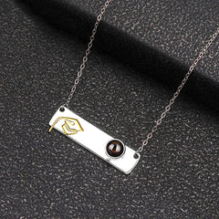 925 Silber Personalisierte Doktorhut Bar Kette mit Bild im Stein – Erinnerungsgeschenke zum Schulabschluss mit Gravur