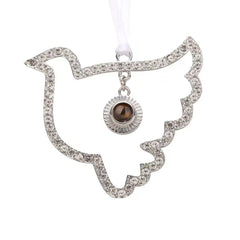 Personalisierter Foto-Projektionsanhänger mit Gravur – Weihnachtsdeko & Geschenk mit Herz, Kreuz, Engel, Stern oder Schneeflocke