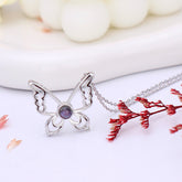 Personalisierte projektion kette mit foto  im Stein - Schmetterling Anhänger,perfektes Erinnerungs Geschenke