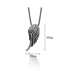 925 Silber Personalisierte Foto Medaillon Kette – 3D Engelsflügeln Anhänger, Wächter Geschenke für Männer