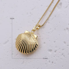 Personalisierte Foto Medaillon Kette mit Bilder – 3D Muschel Anhänger, Kreative Gedenk Geschenke für Sie