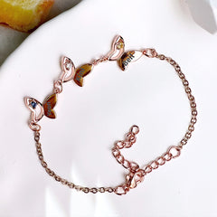 Personalisiertes Schmetterlings Armband mit Geburtssteinen & Namen – Einzigartiges Geschenk für sie