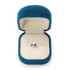 Personalisierter 925 Silber Geburtsstein Herz Schmetterling Ring – Namensgravur & Innengravur, perfekte Geschenk für sie, um Liebe auszudrücken