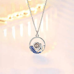 Personalisierte Foto Projektion Berge Meere Paar Kette