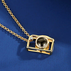 Personalisierte Foto Projektion Kette - Kamera Anhänger, Kette mit Bild