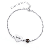 Personalisiertes Herz Armband mit Bild & Gravur – Herz Gravurplatte, Perfekte Fotogeschenk für Sie