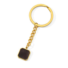 Thermoaktive Foto Schlüsselanhänger mit verstecktem Bild – Schwarzer Quadrat Anhänger, erscheint durch Körperwärme