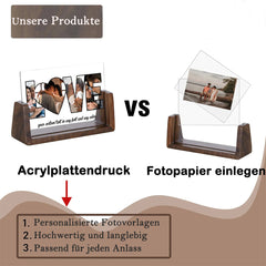 Personalisierter Bilderrahmen mit 4 Fotos & LED – LOVE Vorlage, Nachtlicht Fotogeschenk für Paare & Ehefrauen ihre Liebe auszudrücken