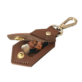 Personalisierter Leder Foto Schlüsselanhänger, Fotos können geändert werden,8 Fotos im 1-Zoll-Format,Erinnerungs Geschenke für Männer Frauen