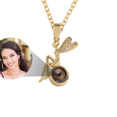 925 Silber Bild Kette mit Projektion - Märchenhafte Fee Anhänger mit Foto, Perfektes Geschenk für Sie