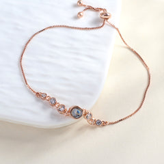 925 Silber Personalisierte Verstellbares Box-Kette Zirkonia Armband mit Bild im Stein – Perfekte Feines Foto Geschenk für Sie