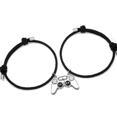Personalisiert Magnetische Controller Gamer Freundschaftsarmbänder mit bild im Stein – Erinnerungsgeschenk für BFF & Besties