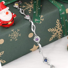 Personalisiertes Rosen Armband mit Namen & Geburtssteinen – Wählbar mit 1–6 Rosen, bedeutungsvolles Geschenk für sie