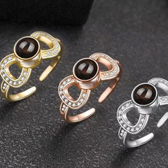 925 Silber Ring – Personalisierter Ring mit Bild und Schleifen-Fassung