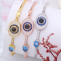 Armband Bilder – Böse Augen Foto Armband mit Bild Silber und Projektion