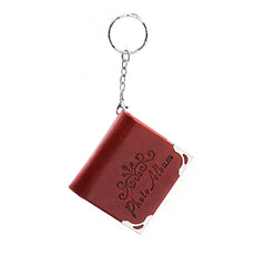 Personalisierter Foto Leder Schlüsselanhänger mit 10 Bilder, Mini Retro Buchalbum, Farb Fotoalbum,Kreatives Erinnerungs Geschenk