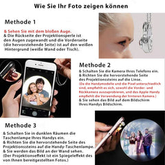 Personalisierte Silber Foto Kette mit Bild im Stein - Anhänger "Mutter und Kind Umarmung" mit Foto, Geschenk für Mutter und Ehefrau zum Muttertag