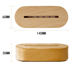 Personalisierte LED Fotolampe mit Holzsockel, Farbbilder & Text – Schlafzimmer, Hochzeit, Party & Werbung Dekorationen Geschenk