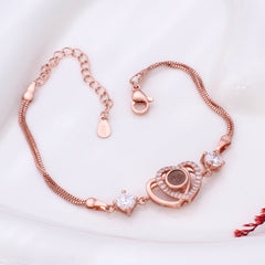 Armband Bilder – Verbundene Herzen Foto Armband mit Bild Silber und Projektion