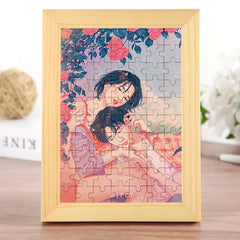 Personalisierbares DIY Holz Puzzle mit Foto – Bild im Rahmen oder Flasche – Persönliches Geschenk für Familie, Freunde & Partner