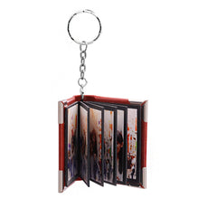 Personalisierter Foto Leder Schlüsselanhänger mit 10 Bilder, Mini Retro Buchalbum, Farb Fotoalbum,Kreatives Erinnerungs Geschenk