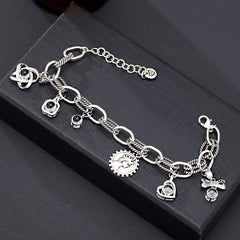 Personalisierbares DIY Armband mit Foto Projektion – Bild im Stein, Grobe Gliederkette mit 1–6 Fotos, Geschenk für Damen & Herren