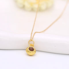 Personalisierte 925 Silber Foto-Projektion Kette – Runder Anhänger mit Bild & Text im Stein, Kreatives Geschenk für Damen