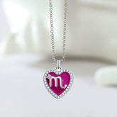925 Silber Personalisierte Foto Medaillon Kette – Emaille Sternzeichen Herz Anhänger, Modische Kreative Geburtstags Jubiläums Geschenke