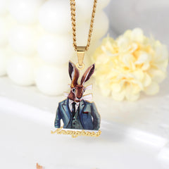 Personalisierte Foto-Halskette mit Namen – Farbdruck & Konturschnitt, Rückseite gravierbar, Geschenk für Männer & Frauen