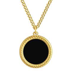 Personalisierte Hitzeaktivierbare Magische Foto Halskette mit verstecktem Bild - Runde Medaillon, Geschenk für Sie Ihn