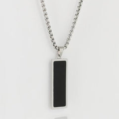 Personalisierte Hitzeaktivierbare Magische Foto Schwarzer Bar Halskette mit verstecktem Bild - Geschenk für Sie oder Ihn