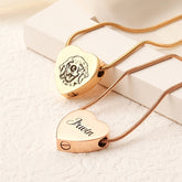 Personalisierte Asche Parfüm Kette Mit Bild - Schlichter Herz Anhänger Erinnerungsstück Geschenk