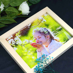Personalisierbares DIY Holz Puzzle mit Foto – Bild im Rahmen oder Flasche – Persönliches Geschenk für Familie, Freunde & Partner