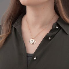 Personalisierte 925 Silber Münzhalskette mit Bild - Skizze Gravur Foto Haustier Kinderzeichnung Fingerabdruck & Name