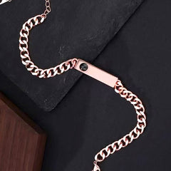 Personalisierte Fotoprojektions Armband mit Bild drin – Bar Gravurplatte,Erinnerungsgeschenke für Männer