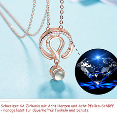 Personalisierte Halskette mit Bild im Stein - Zirkon Tennis Schläger Anhänger mit Foto Projektion,Erinnerungsgeschenk für Sie