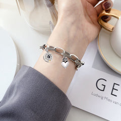 Personalisierbares DIY Armband mit Foto Projektion – Bild im Stein, Grobe Gliederkette mit 1–6 Fotos, Geschenk für Damen & Herren