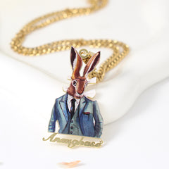 Personalisierte Foto-Halskette mit Namen – Farbdruck & Konturschnitt, Rückseite gravierbar, Geschenk für Männer & Frauen