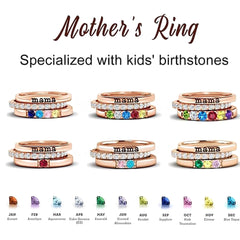 Personalisierter Geburtsstein Stacking-Ringe mit Gravur - Modisches, Perfektes Geschenk für Sie Ihn