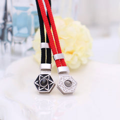 Personalisierte Projektions Armbänder mit Bild im Stein für Paare-Sechszackiger Sternanhänger