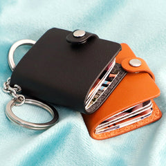 Personalisierter Foto Leder Schlüsselanhänger mit 12 Bilder, Minialbum,Kunstdruckpapier Fotoalbum,Kreatives Erinnerungs Geschenk