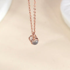 Runde Tropfen Mehrteiliger Projektionskette mit Bild im Stein,1-3 Fotos Gravur,Personalisierte Fotogeschenke für Sie